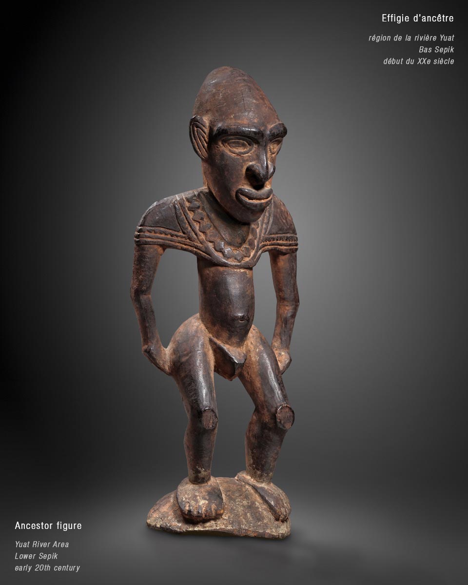 Effigie d’ancêtre - région de la rivière Yuat - Bas Sepik, début du XXe siècle - Galerie Punchinello Effigie d’ancêtre - région de la rivière Yuat - Bas Sepik, début du XXe siècle - Galerie Punchinello