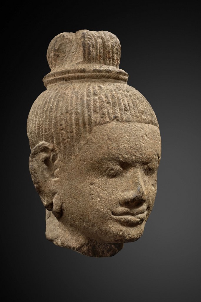 Tête de Bouddha khmer